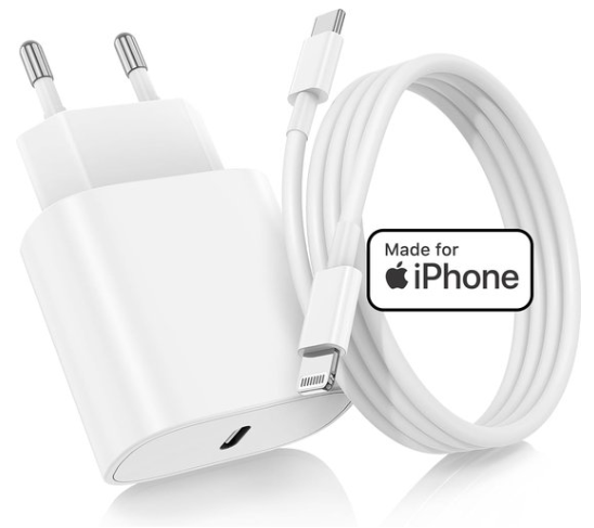 Snellader geschikt voor iPhone & iPad met Apple Lightning aansluiting - Snel Oplader incl. 2 Meter Lange Kabel